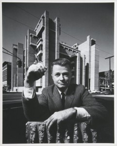 While deemed a hero in the world of post-modern architecture, Paul Rudolph was anything but "modern". In the distance is one of his most well-known establishments, the Orange County Government Center. 